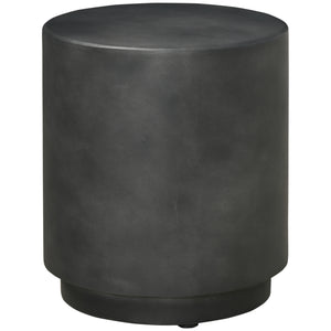 Round Terrazzo Finish Side Table, Anthracite Grey