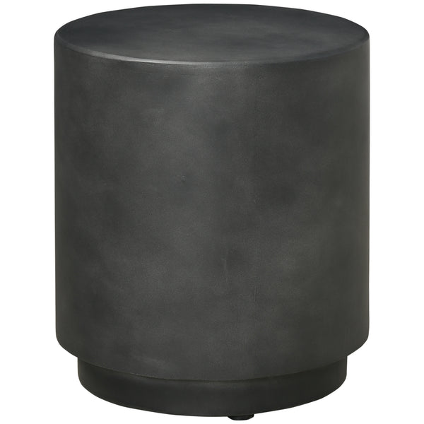 Round Terrazzo Finish Side Table, Anthracite Grey