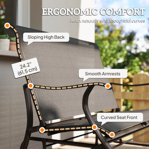 Double rocking chair, black