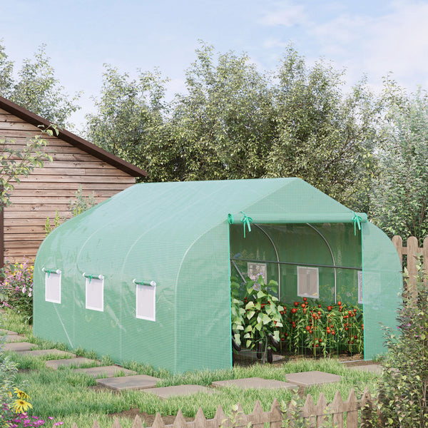 Serre de plain-pied avec cadre en acier de qualité supérieure pour jardin et culture de plantes
