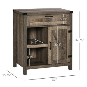 Modern farmhouse rustic storage buffet, in dark oak