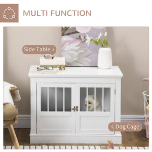 31" cabinet with three doors, white