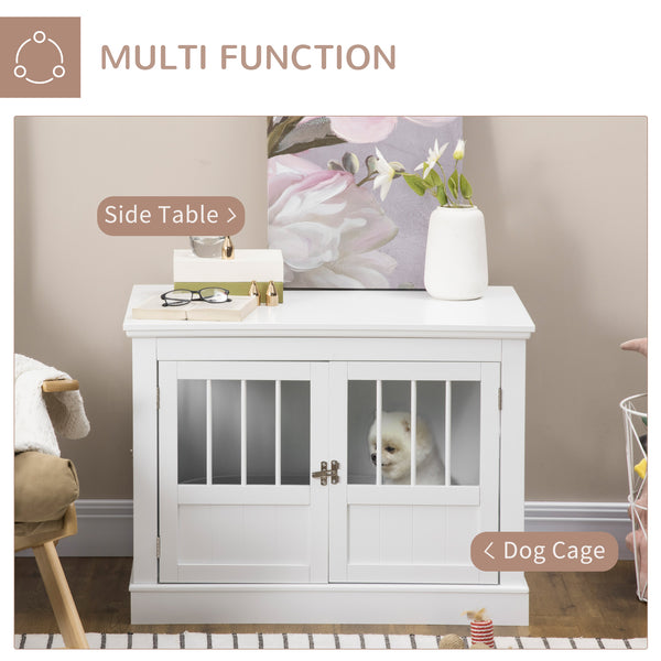 31" cabinet with three doors, white