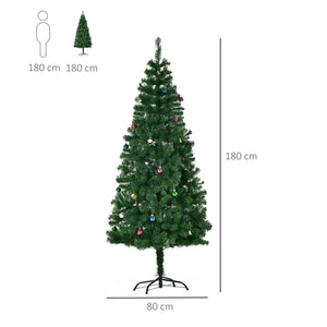 6ft Green Artificial Christmas Tree with Decoration