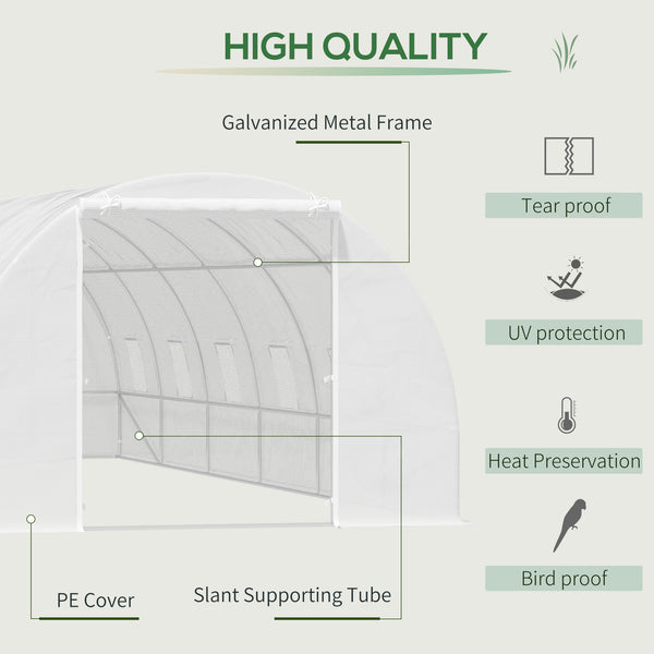 Large garden greenhouse for seedlings, high-quality steel frame