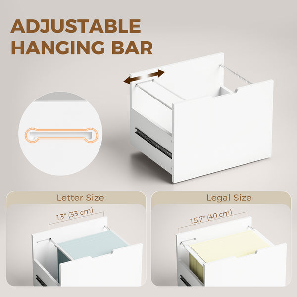 6-drawer mobile filing cabinet, white