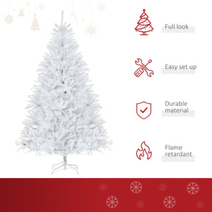 7ft White Artificial Christmas Tree with Foldable Stands