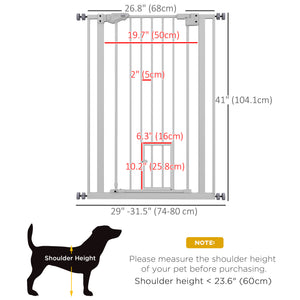 White easy-open safety gate