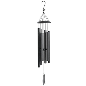 Wind chime with 6 aluminum tubes and hook