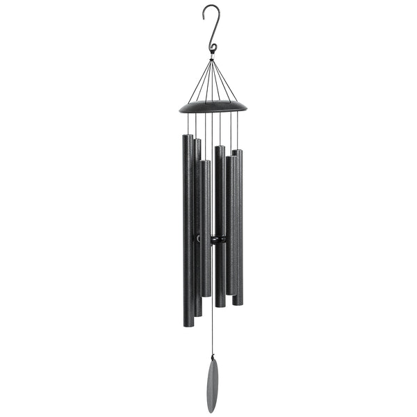 Wind chime with 6 aluminum tubes and hook