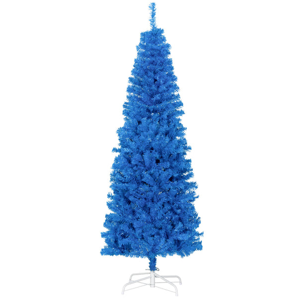 6ft Blue Artificial Christmas Tree with Automatic Opening