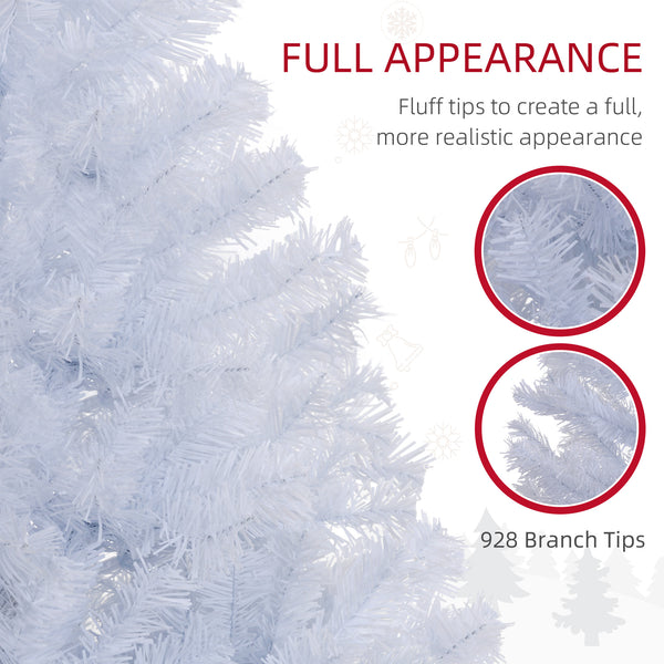 6ft White Artificial Christmas Tree with Metal Stand