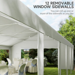20' x 40' Party Tent with 12 Removable Sidewalls for Parties, Weddings, Events