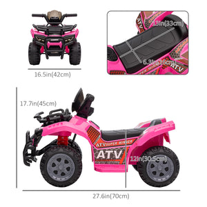 6V off-road quad, pink
