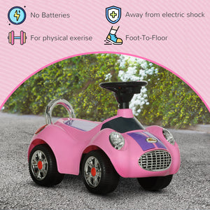 Toddler Push Car with Music, Horn and Light, Pink