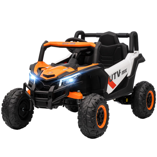 12V Electric Car with Remote Control, Battery Electric UTV with Spring Suspension, Orange