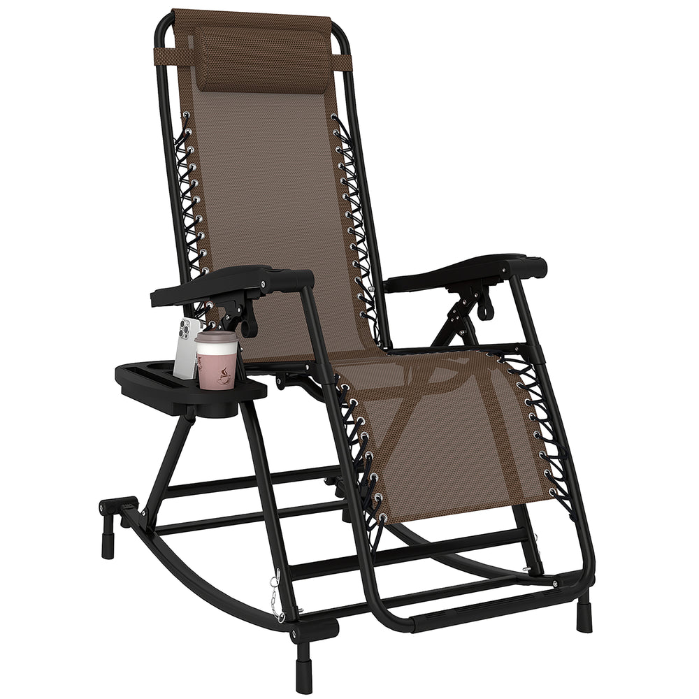 2-in-1 adjustable zero-gravity recliner chair, brown