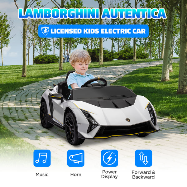 Lamborghini Autentica 12V Licensed with Remote Control, White