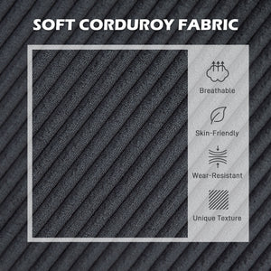 L-shaped sofa with chaise longue and spring cushion, grey