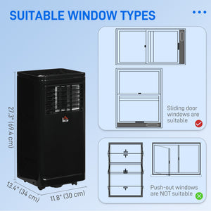 8,000 BTU Portable Air Conditioner with Cooling, Dehumidifier, Remote Control