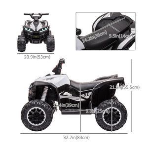 12V Quad with music, headlights, white
