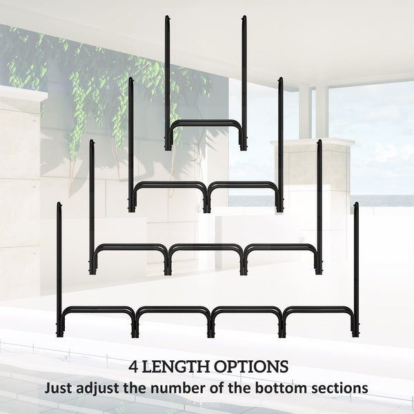 8ft Outdoor Log Rack with Cover