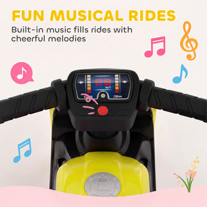 Green musical ride-on motorcycle, 18 to 36 months