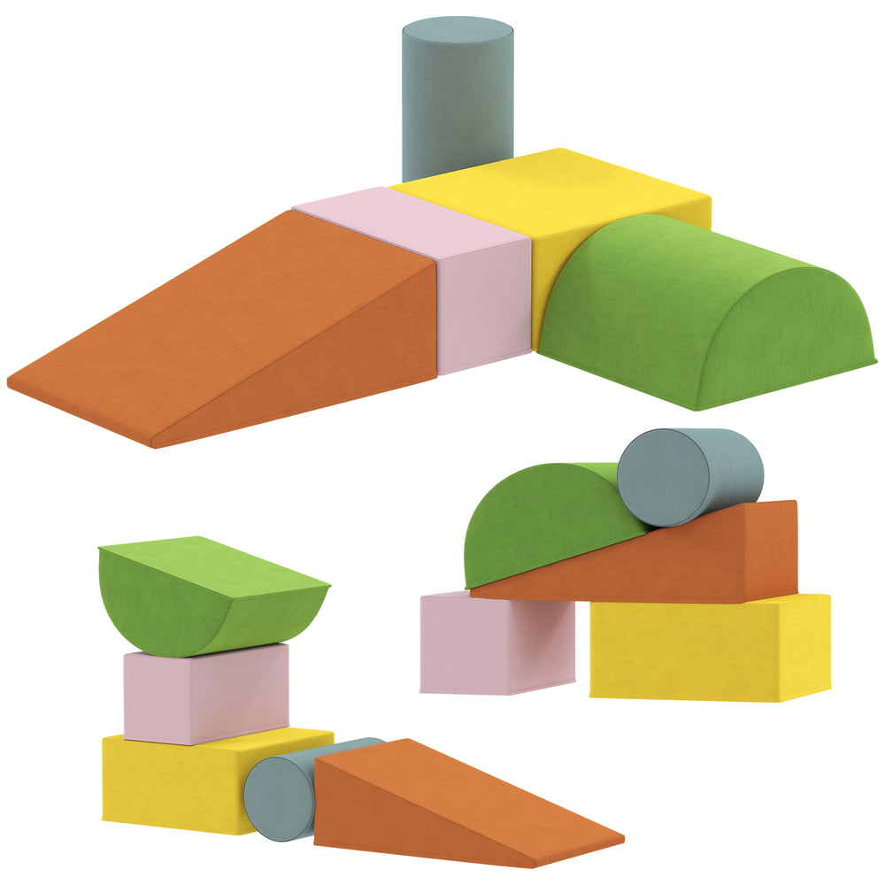 Climbing toys with removable cover for crawling and sliding, orange/green