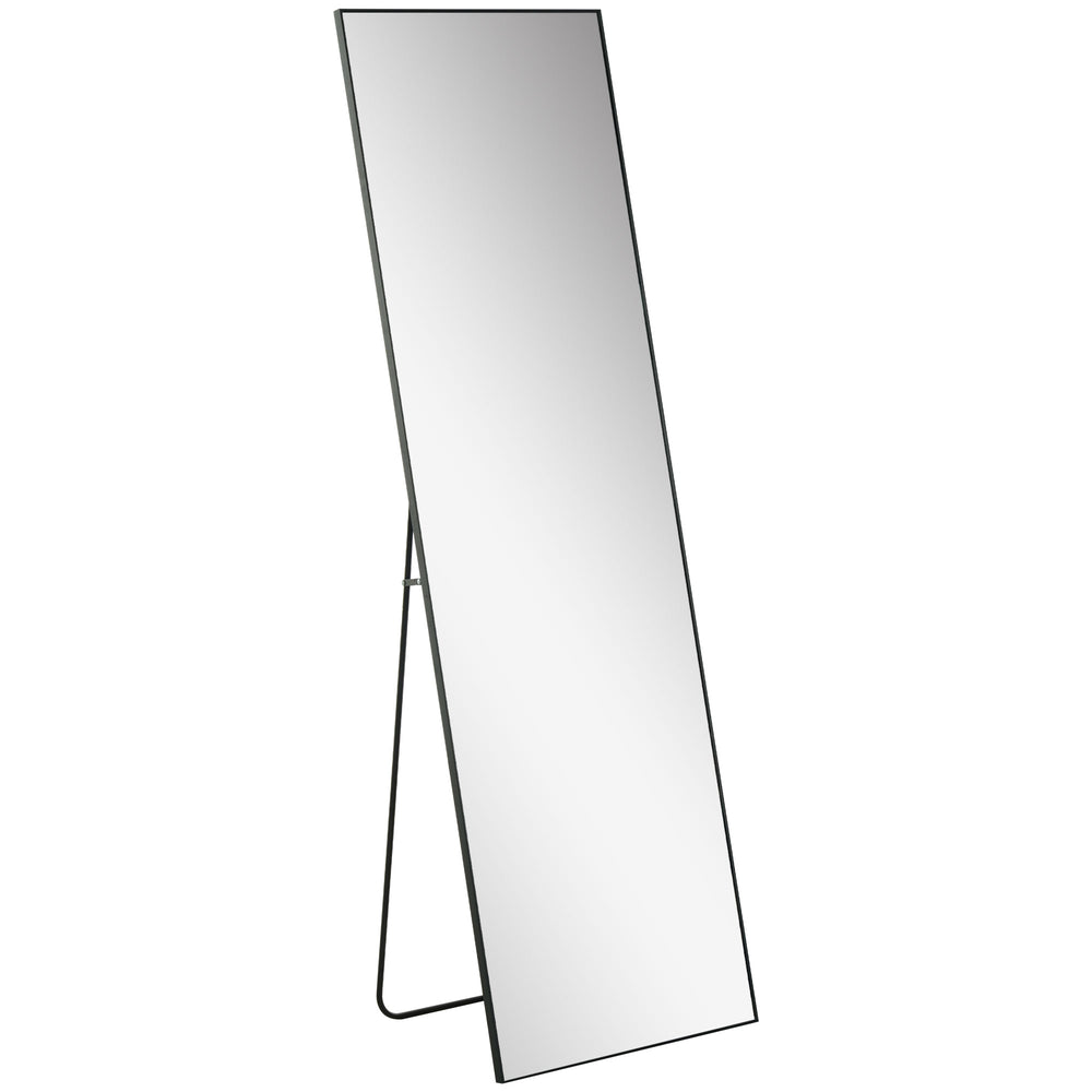 Full-length mirror, floor-standing or wall-mounted, black