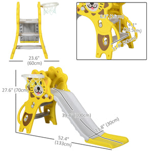 3-in-1 Toddler Slide with Lion Design, 18-36 Months, Yellow
