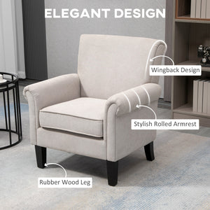 Upholstered accent chair with soft velvet fabric, grey