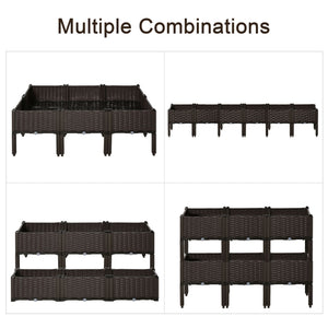 6-piece raised garden bed in PP