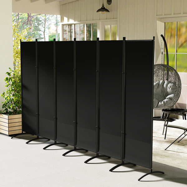 6-panel folding screen, UV30+ protection, black