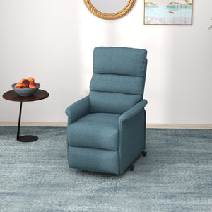 Electric lift chair for the elderly with remote control, blue