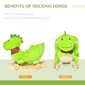 2-in-1 Interactive Rocking Dinosaur with Songs, Green