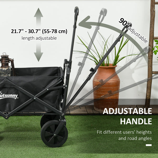 Folding garden cart with steel frame and removable canopy