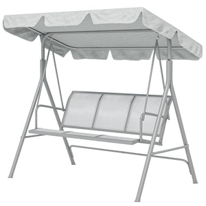 3-seater swing with canopy, light grey
