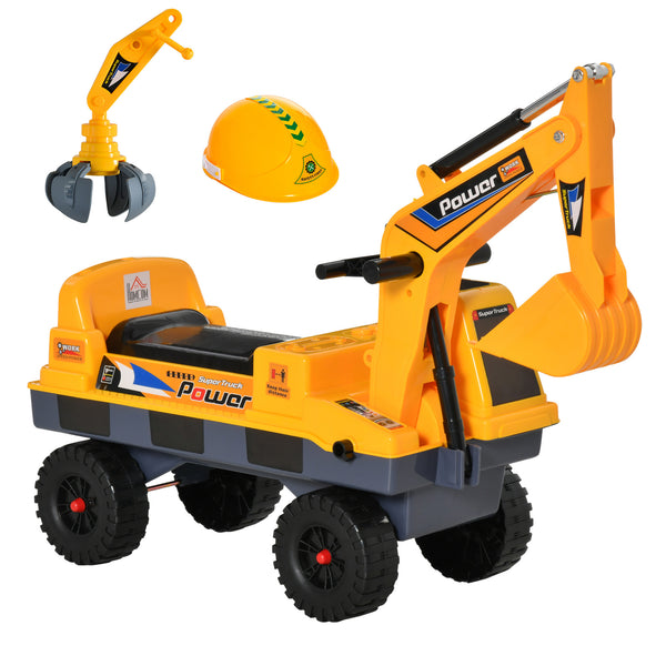 2-in-1 construction excavator, yellow