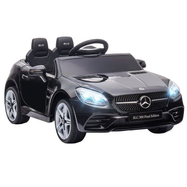 12V car with parental remote control and two motors, black