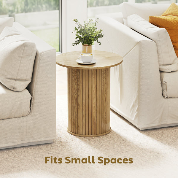 Round and fluted side table