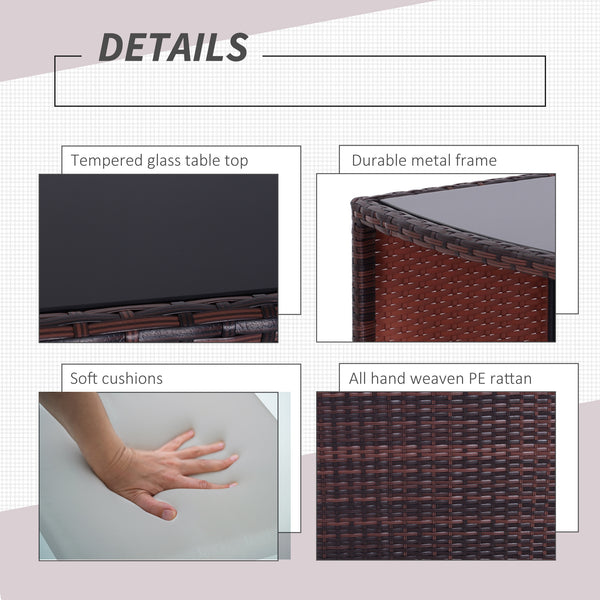 3-piece outdoor dining set in woven resin