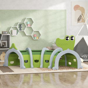 Crocodile Tunnel for children aged 3 to 6, green