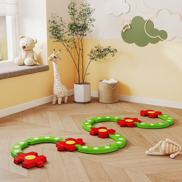 Children's balance beams with non-slip surface, flower pattern