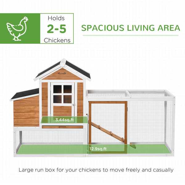 Waterproof chicken coop for 2 to 4 hens with nesting box