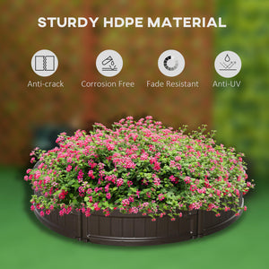 Round above-ground planter for flowers, herbs and vegetables