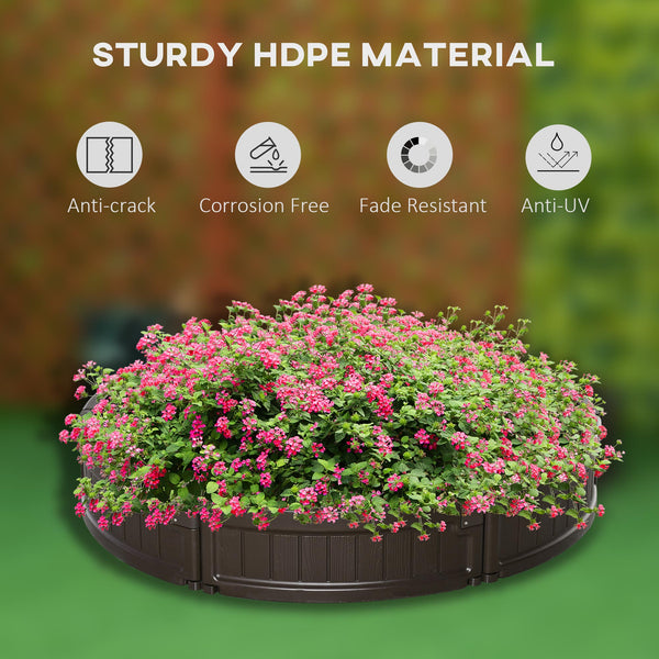 Round above-ground planter for flowers, herbs and vegetables