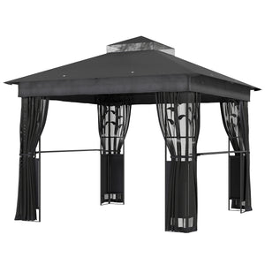 10' x 10' Gazebo with Shelves and Netting, UV30+ for Lawn, Garden and Patio