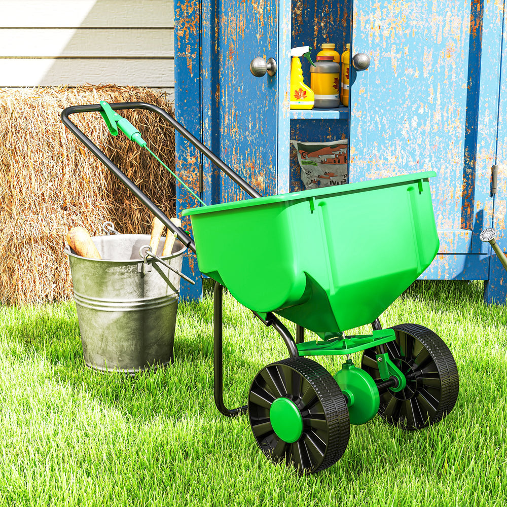 40L Lawn Spreader - Seed, Fertilizer &amp; Salt, 132 lb Capacity