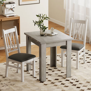 55" Extendable Dining Table for 4 to 6 People, Grey