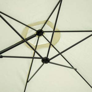 8.5-foot cantilever parasol with 360° rotation, beige